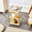 Three Layer Bedside Cabinet.The Board Is Made Of Mdf With Wooden Stickers