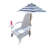 Comfortable White Wood Chair - Umbrella Hole, Solid Hardwood, Versatile For Outdoor And Indoor Patio, Porch, Deck, Garden, Poolside Easy To Put Together With Slot, Seat, Poolside, Assembly-1928550325