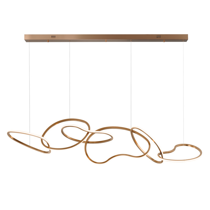 Luminaire suspendu 1 lumière DEL Coeyn Coeyn, Champagne brossé