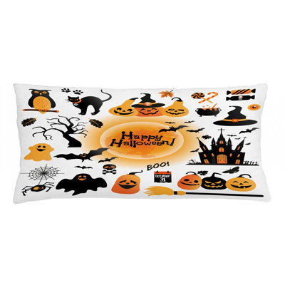 Housse de coussin lombaire intérieur/extérieur halloween