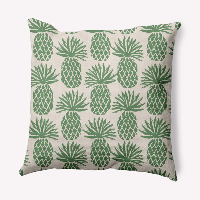 Coussin intérieur / extérieur Pineapple Stripes, 16 po x 16 po, Sauge