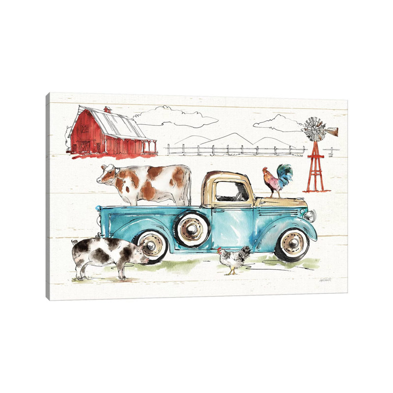 Down On The Farm I No Words by Anne Tavoletti - Wrapped Canvas Gallery-Wrapped Canvas Giclée, 20.32 cm H x 30.48 cm W