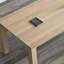 Bureau long en bois massif pour le bureau et les réunions