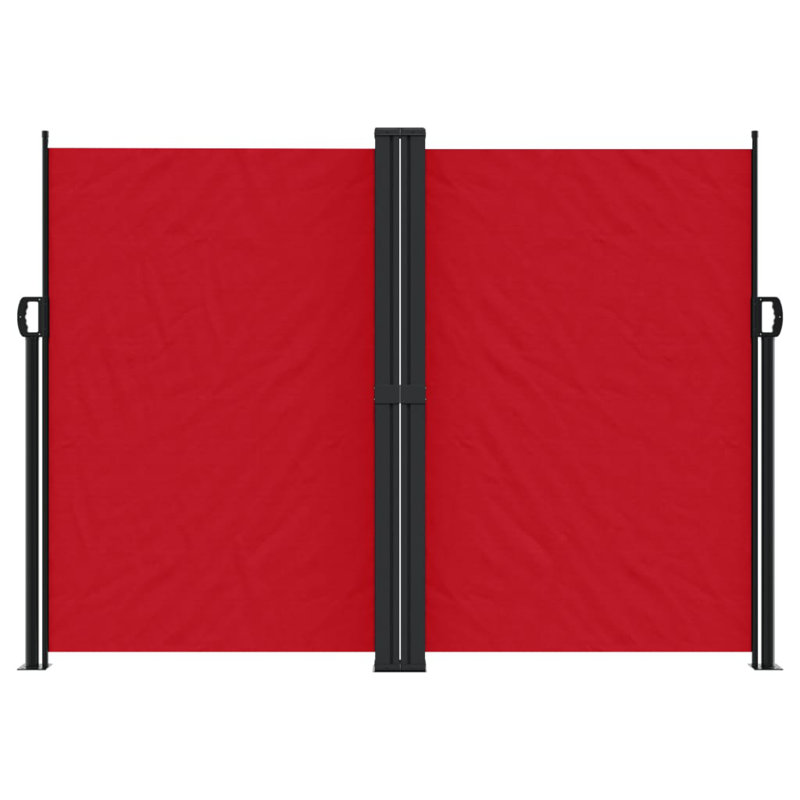 Symple Stuff Retractable Side Awning, 180cm H x 1200cm W, Red