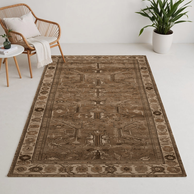 Tapis turc intérieur et extérieur brun, Rectangle 9 pi x 12 pi
