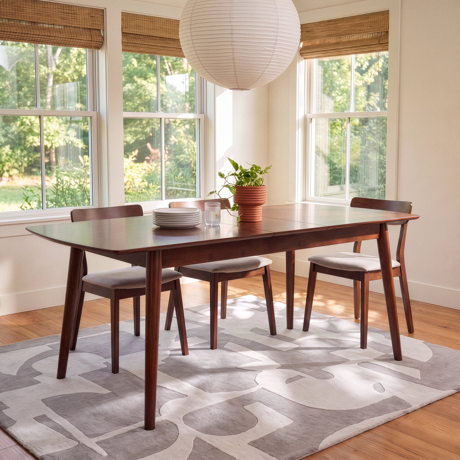 Fairfield 59.05'' Extendable Dining Table, Walnut