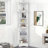 Multi-Functional Corner Cabinet Tall Bathroom Storage Cabinet with Two Doors and Adjustable Shelves, Open Shelf-284867517