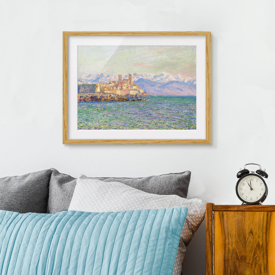 Gerahmtes Poster The Fort of Antibes von Claude Monet