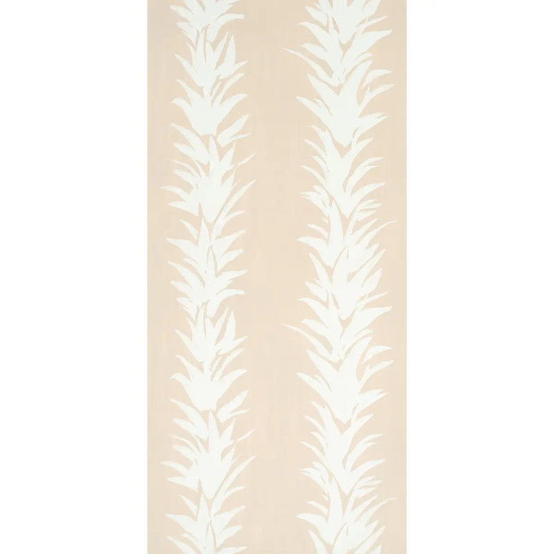 Schumacher x Backdrop White Lotus Wallpaper, Sand, Paper