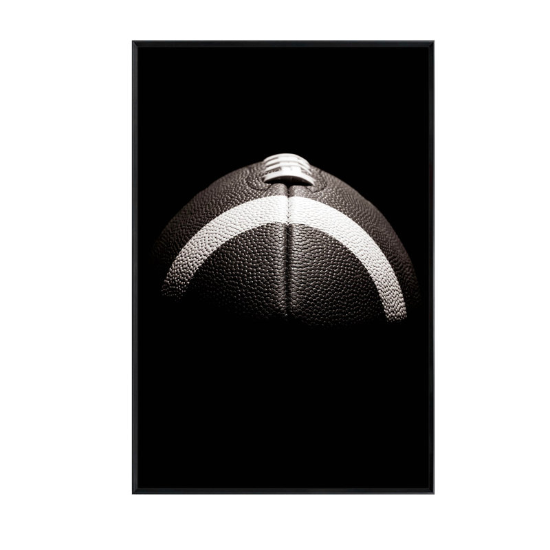 Reproduction encadrée de football monochrome