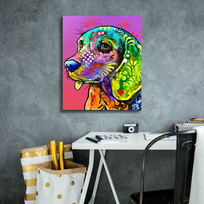 «Puppy Eyes Mauve» par Dean Russo, H 24 po x l 20 po x P 0,75 po