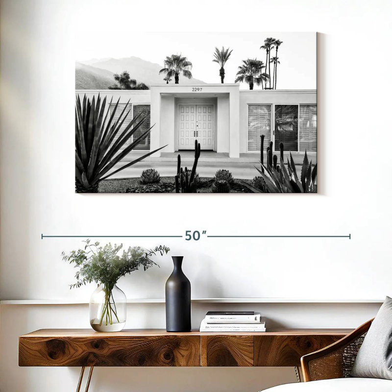 Californie noire - Palm Springs, maison blanche, H 26 po x l 39 po