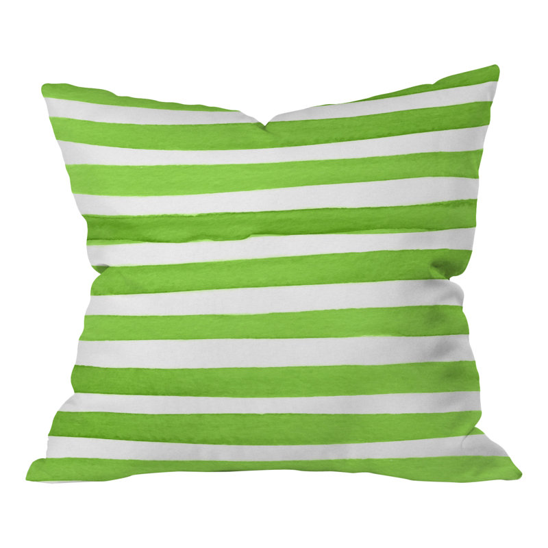 Social Proper Spruce Stripes Throw Pillow, 16" x 16"