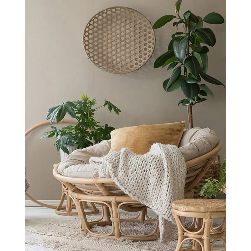 Chaise de loisirs simple en rotin de style nordique