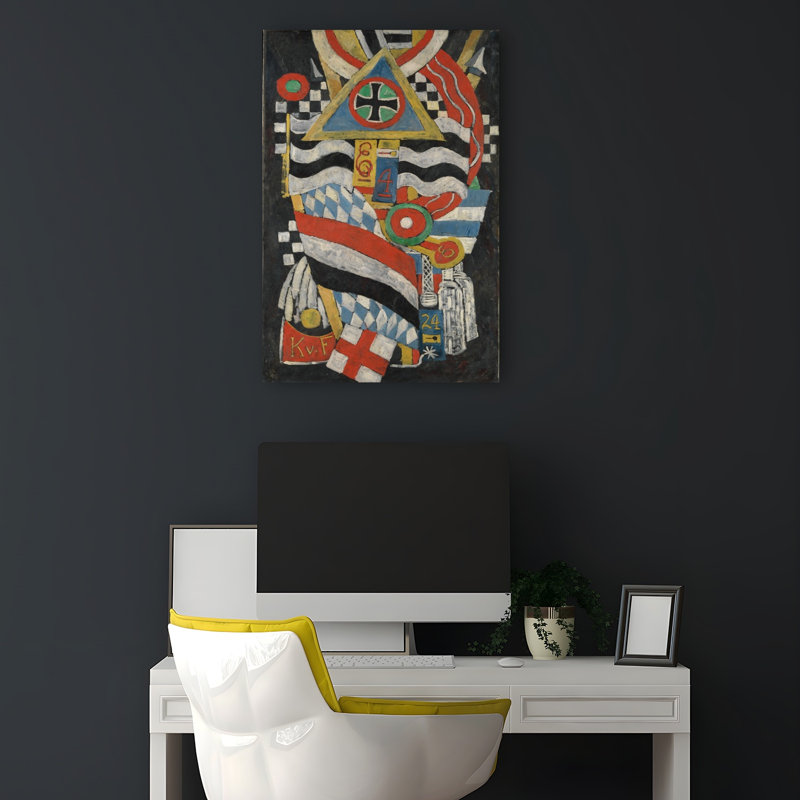 Portrait d'un officier allemand, 1914 - Estampe d'art mural contemporain, 18" H x 12" W