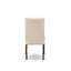 L'ensemble 6 pièces de table et chaises de cuisine contient une table de salle à manger rectangulaire et 4 chaises Parson en lin crème avec banc, acajou-739983583-739983582