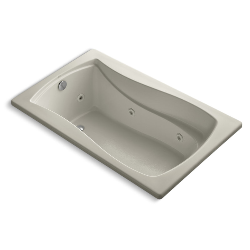 Mariposa 60" x 36" Drop in Whirlpool Acrylic Bathtub, Sandbar