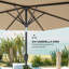 Parasol d'extérieur avec 6 baleines, café, parasol de patio-1339959993