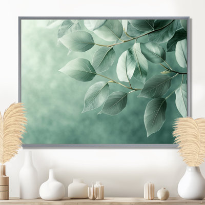 Feuilles de jade monochromes monochromes I - feuilles, art mural