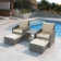 Mapleview 2-Person Patio Conversation Set with Cushions and Ottoman