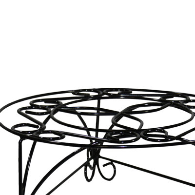 Support pour plante 6,09 "en mosaïque de style mosaïque, 14,4 plateau - Support décoratif, noir / or, décoration durable