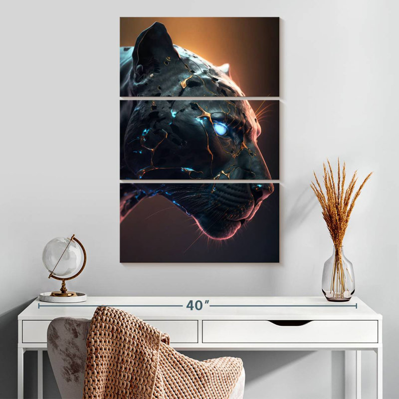 Brampt The Panther's Face, 32" H x 20" W