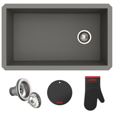 KRAUS Forteza™ 32" L Undermount Single Bowl Granite Kitchen Sink