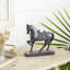 Sculpture cheval polystone brun