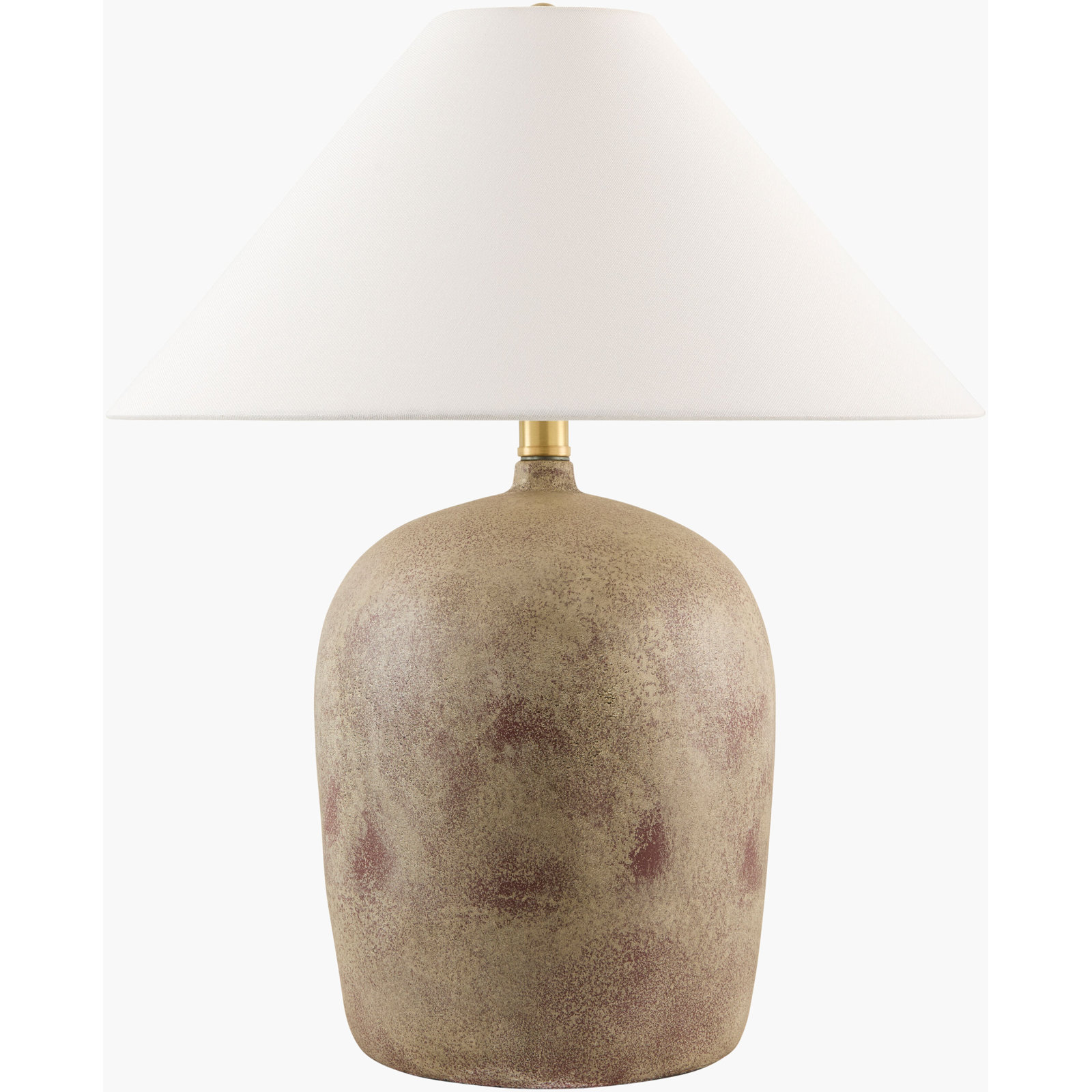 Danica Ceramic Table Lamp, Distressed Gray, White Linen Empire