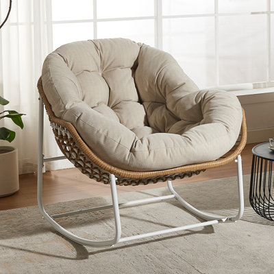 Serkan Upholstered Outdoor Rocker Chair by Ebern Designs