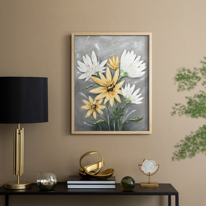 Summer Daisies I Framed Print - Solid Wood