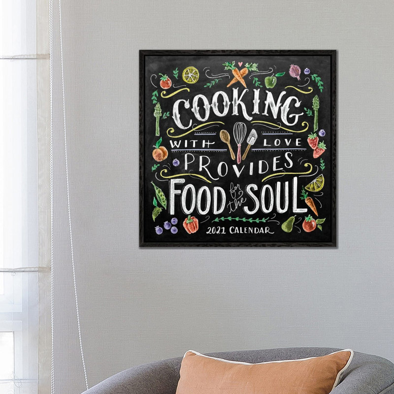 Pumpkin Soup Recipe by Lily & Val - Print on Canvas, Black Framed Canvas, 66.04 cm H x 66.04 cm W