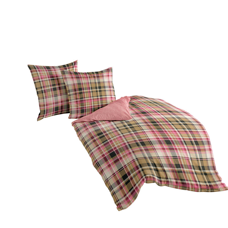 Plaid Duvet Cover Set with Pillowcases Included, 155 x 220cm Duvet Cover + 1 Standard Pillowcase