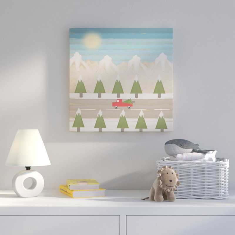 « winter days version ii », art sur toile, H 14 po x l 14 po