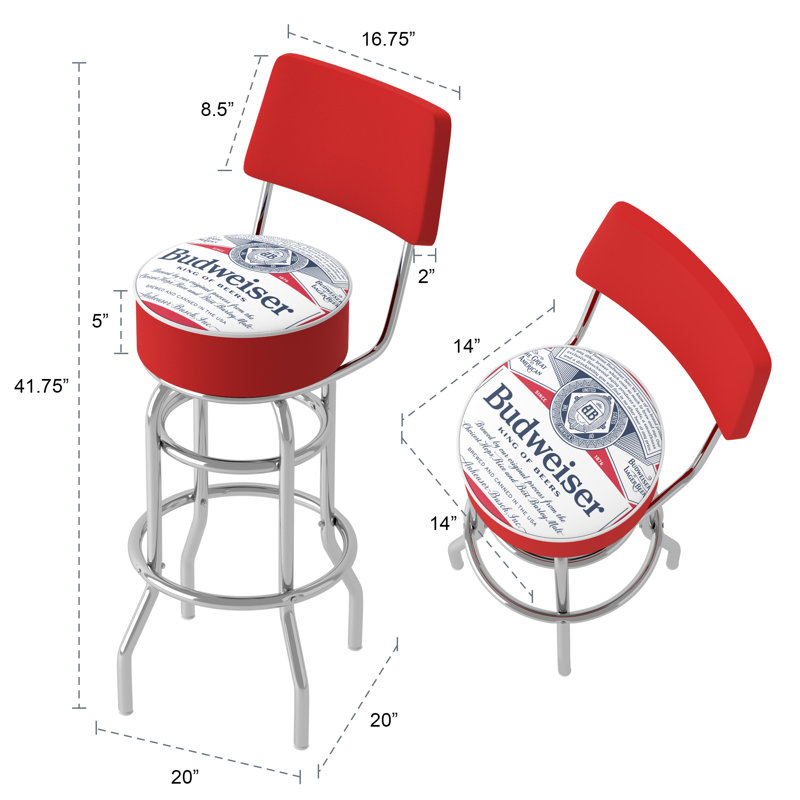 Tabouret de bar pivotant 31 po Budweiser