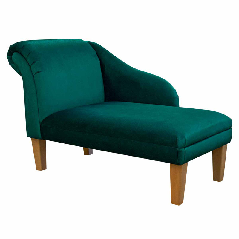 Upholstered Chaise Lounge, Brown