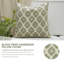 Housse de coussin décoratif Fabividine Uday taille coussin décoratif en lin naturel - 20 x 20 pouces-105986693-105986702-105986685