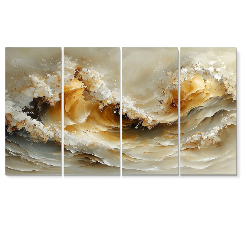 Hawley - art mural transitionnel - art mural moderne pour le salon, H 28 po x l 48 po, 4