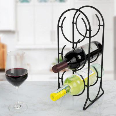 3 Bottle Tabletop Wine Bottle Rack