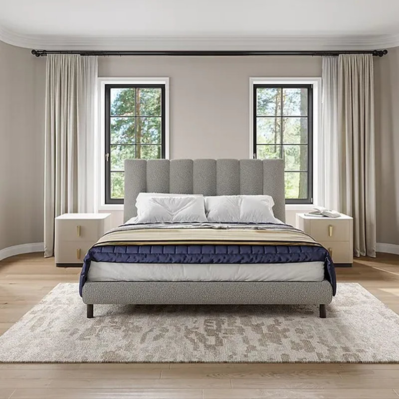 Cato Grey Queen Platform Bed