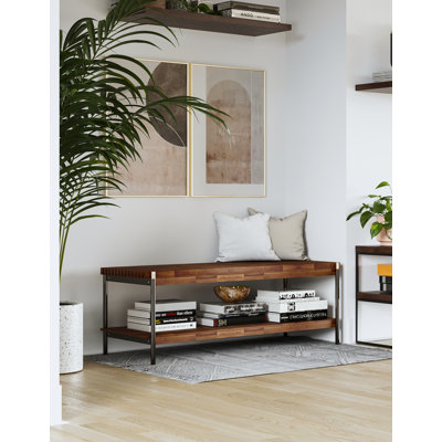 Solid Wood Storage Bench