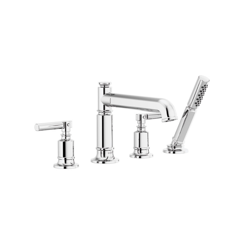Invari® Roman Tub Faucet with Handshower, Polished Chrome, Lever
