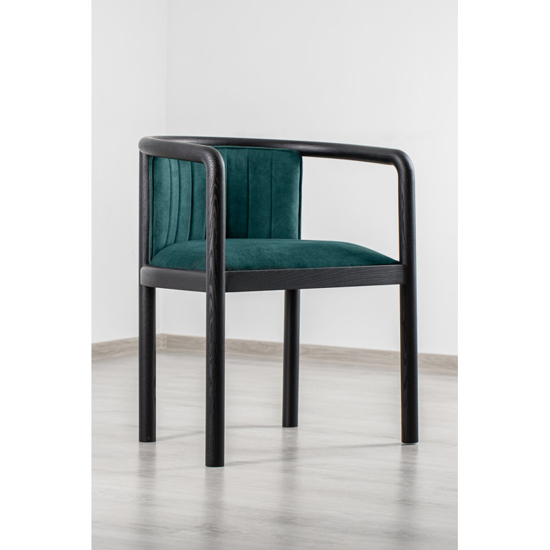 Alton Dining Chair, Matte Black, Teal
