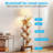  Built-in Adjustable Lamp With Tree Bookshelf, Floor Lamp With Spacious Storage Space, Utility Book Organizer Shelves With Stable Structure-654503854