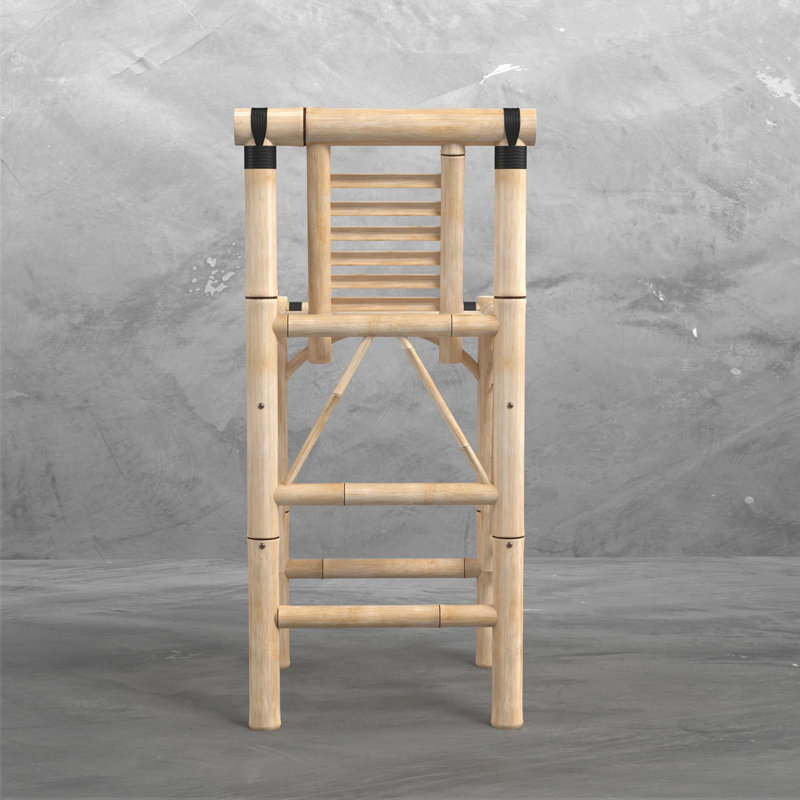 Tabouret de patio en bambou Carrcroft Tiki By RAM Game Room