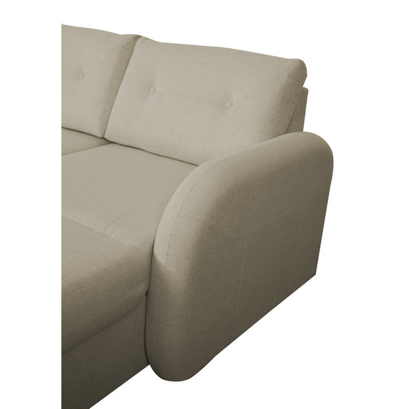 Symmetrical Sleeper Large Corner Sofa, Beige