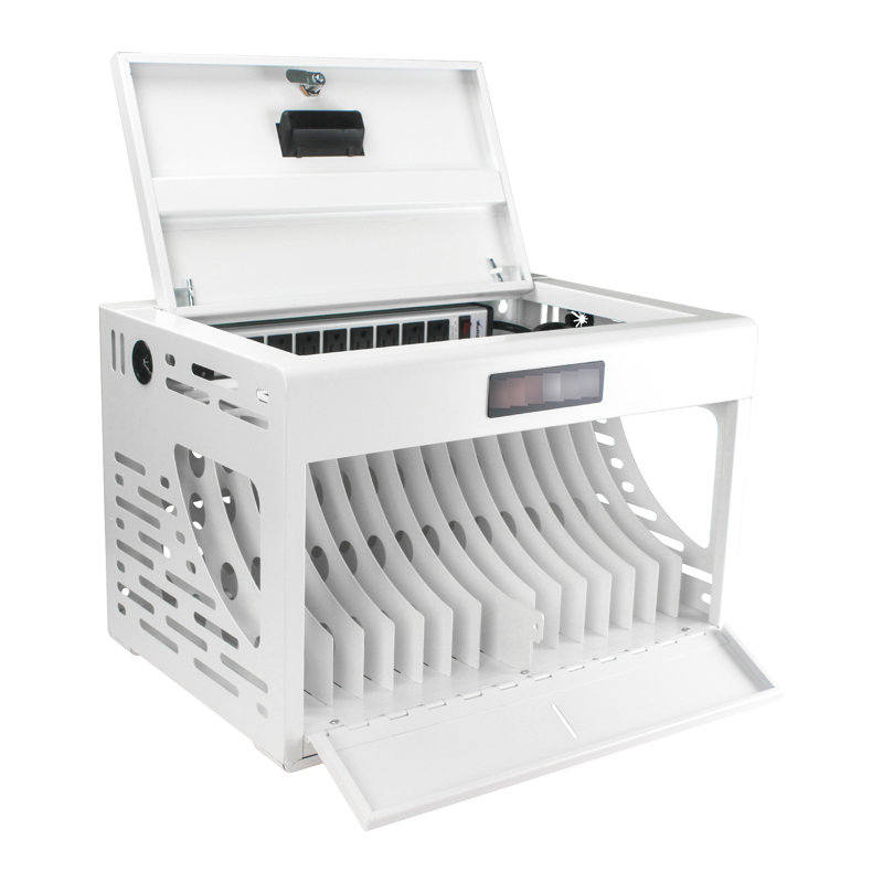 Armoire de chargement verrouillable pour 16 ordinateurs portables, Blanc