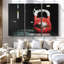 Impression sur toile rouge rétro Kettlebell-98865570