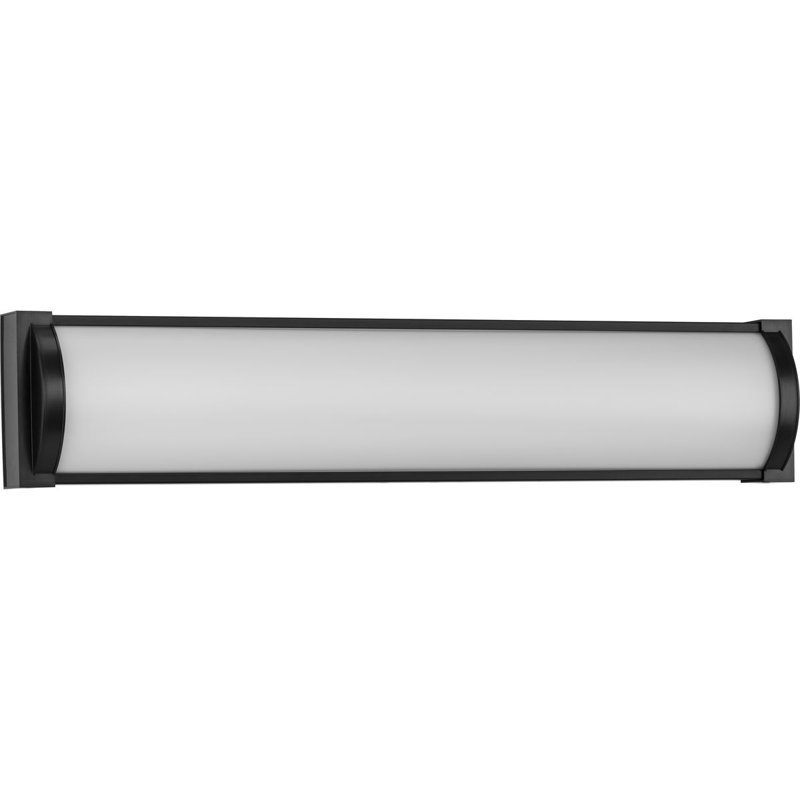 Éclairage de salle de bain 1 lumière DEL à intensité variable, Noir mat
