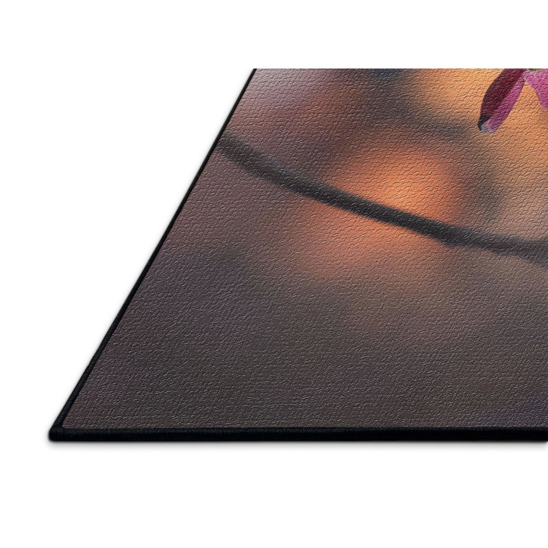 Tapis gris Flower, Rectangle 3 pi x 5 pi